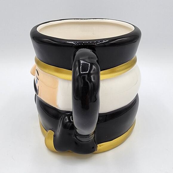 Robert Stanley Home Collection Balck & Gold Ceramic Nutcracker Coffee Tea Mug - Picture 5 of 8